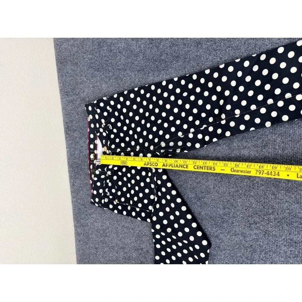 Kate‎ Spade Perry Street Black White Prep Looky Jeans 24 Polka Dot USA Made